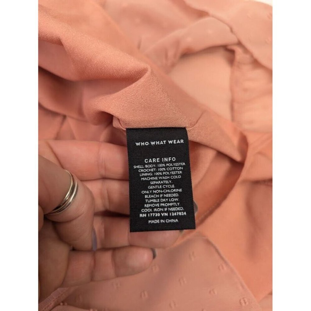 Who What Wear women's medium sleeveless peachy dusty rose dress high neck B1 - Picture 7 of 9